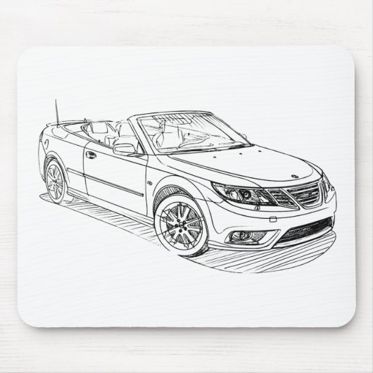 Saab 9-3変換2008 マウスパッド (正面)
