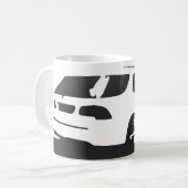 Saab 9-5の航空機の後部-軽いbackroundの木炭 コーヒーマグカップ (正面左)