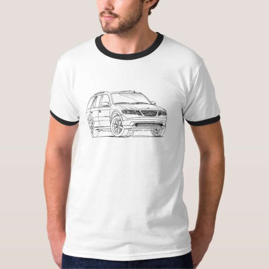 saab 9-7X航空機の2008年 Tシャツ (正面)