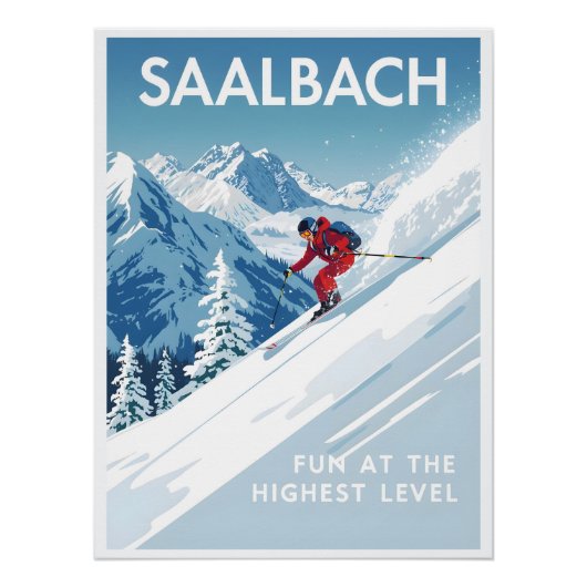 Saalbach - Glemmtal - Austria ポスター (正面)