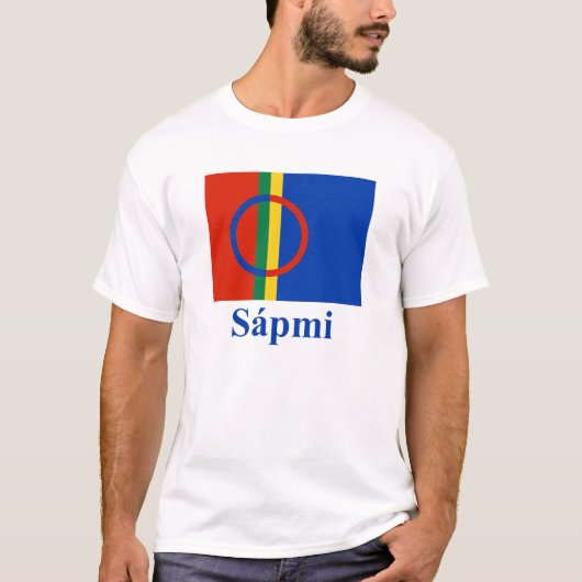 Saamiの名前のSapmiの旗 Tシャツ (正面)