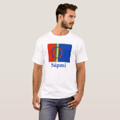 Saamiの名前のSapmiの旗 Tシャツ (正面フル)