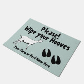 Saanen乳製品ヤギあなたのフーブを拭く色を選択 ドアマット (アングル)