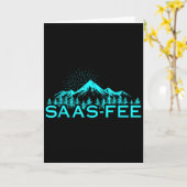 Saas-fee Ski Resort Swiss Alps Skiing Switzerland  カード (黄色い花)