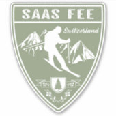 Saas Fee Switzerland シール (正面)