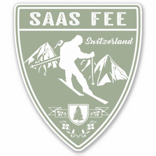 Saas Fee Switzerland シール (正面)