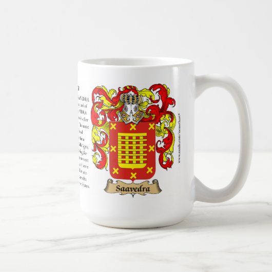 Saavedra、起源、意味および頂上 コーヒーマグカップ (右)