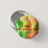 sabaの小型ボタン 缶バッジ (正面&裏面)