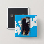 Saba王正方形ボタン 缶バッジ (正面&裏面)