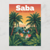 Saba Travel Dutch Caribbean ポストカード (正面)