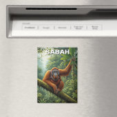 Sabah Malaysia Orangutan Travel マグネット (インサイチュ (食洗機))