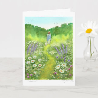 'Sabbatical' Watercolour Art Card, left blank カード