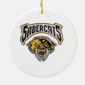 Sabercatsの青年フットボール及び応援 セラミックオーナメント (裏面)
