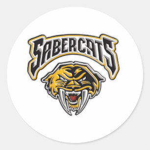 Sabercatsの青年フットボール及び応援 ラウンドシール