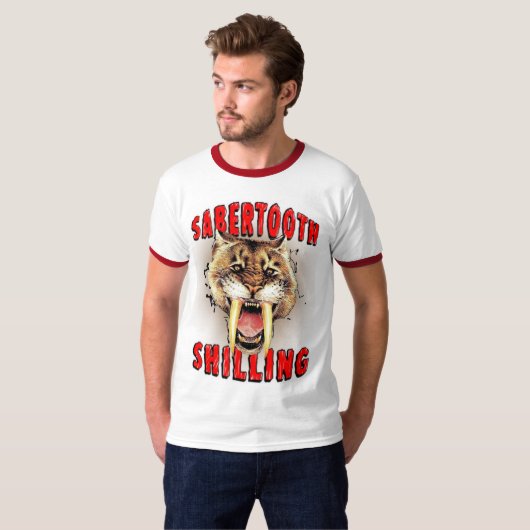 SabertoothのシリングのTシャツ Tシャツ (正面フル)