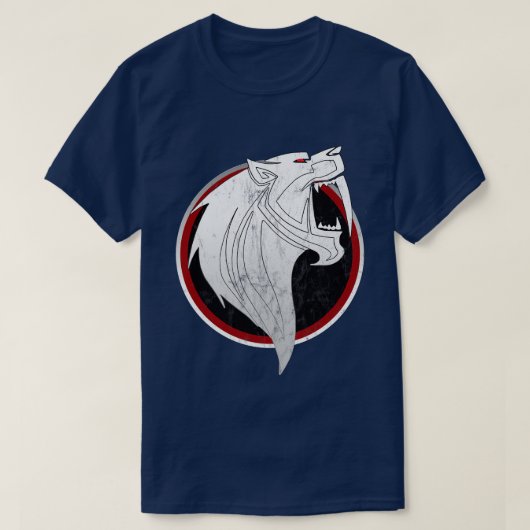 Sabertooth Tigerヴィンテージロゴ Tシャツ (デザイン正面)