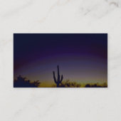 Sabino渓谷のアリゾナの日没 名刺 (裏面)