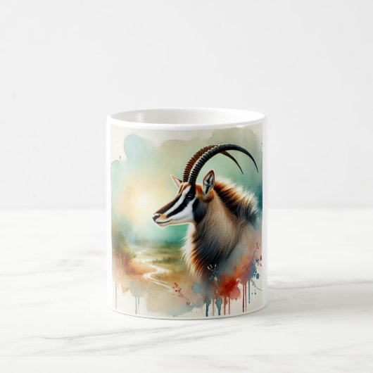 Sable Antelope 110724AREF106 - Watercolor コーヒーマグカップ (中央)