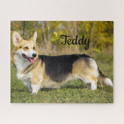 Sable Cardigan Welsh Corgi Dog ジグソーパズル (横)