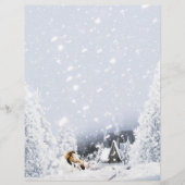 Sable Collie & Lambs, Snowy Christmas – 文房具 (正面)