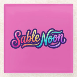 Sable Noon - ベーシックロゴ ガラスコースター
