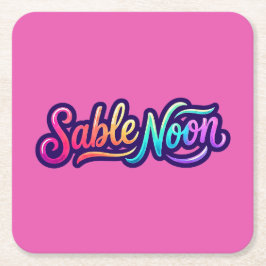 Sable Noon - ベーシックロゴ スクエアペーパーコースター