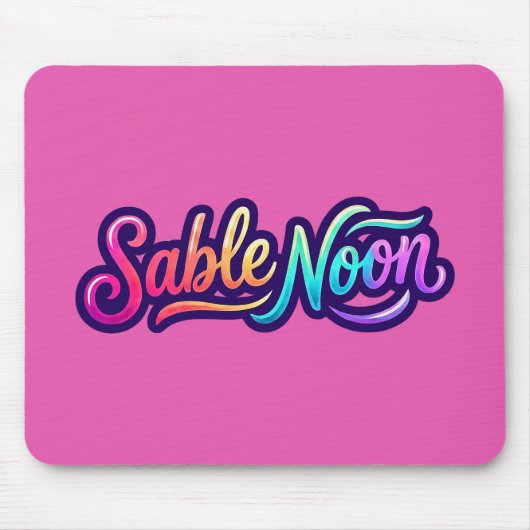 Sable Noon - ベーシックロゴ マウスパッド (正面)