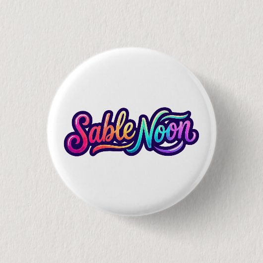 Sable Noon - ベーシックロゴ 缶バッジ (正面)