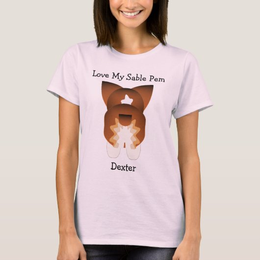 Sable Pembrokeウェルシュコーギー Tシャツ (正面)