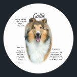 Sable Rough Collie Meet the Breed – ステッカー<br><div class="desc">君のお気に入りのAKC犬はコリーだ。これは、ラフなコリーについてすべてを伝える完璧な品種の贈り物である。Tシャツ素晴らし、キーチェーン、マグ、マウスペード、マグネット、ボタンの上の犬の恋人の贈り物。</div>