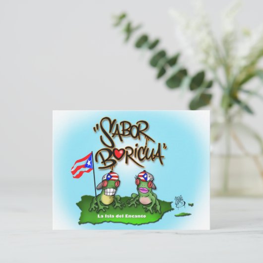 Sabor Boricua「Coqui」はがき ポストカード (スタンド正面)