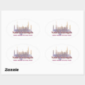 Sabr is Strength騒々しい世界で毎日リマインダー 楕円形シール (シート)