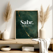 Sabr – Islamic Patience Quote Wall Poster ポスター