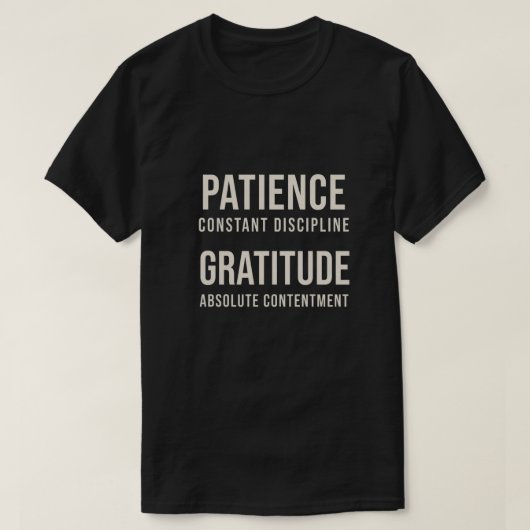 Sabr & Shukr イスラム教 - 忍耐と感謝 Tシャツ (デザイン正面)