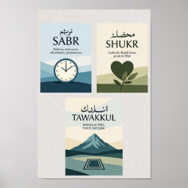 Sabr Shukr Tawakkul Print Set ポスター