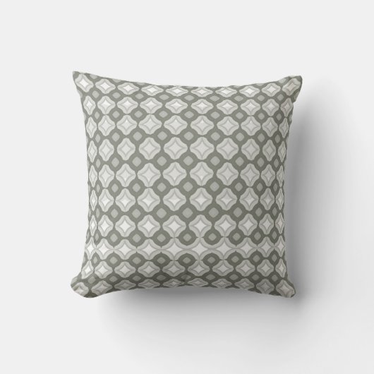 Sabre Gray Throw Pillow クッション (正面)