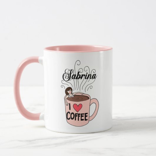 Sabrinaはコーヒーを愛します マグカップ (左)