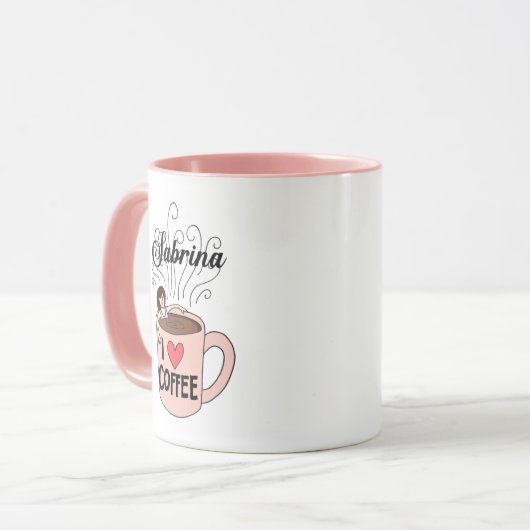 Sabrinaはコーヒーを愛します マグカップ (正面左)