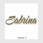 Sabrina black gold Lettering Aufkleber Sticker シール (シート)