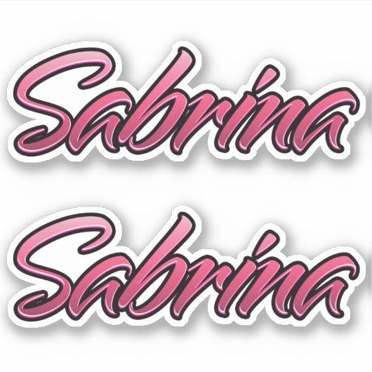 Sabrina faded pink Aufkleber Sticker Stickerset シール (正面)