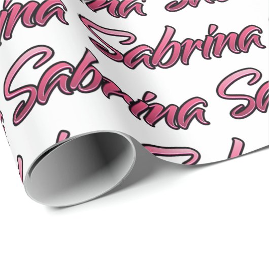 Sabrina faded pink personalisiertes Geschenkpapier ラッピングペーパー (ロールコーナー)