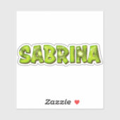 Sabrina Name Kiwi Design Aufkleber Sticker シール (シート)