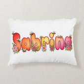 Sabrina - Personalized Bee Pillow アクセントクッション (正面)