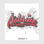 Sabrina red Heart Graffiti Aufkleber Sticker シール (シート)