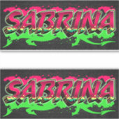 Sabrina Vorname Name Graffiti Aufkleber Sticker シール (正面)