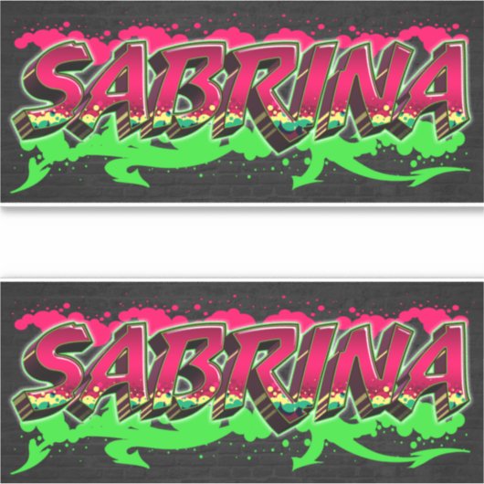 Sabrina Vorname Name Graffiti Aufkleber Sticker シール (正面)