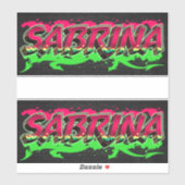 Sabrina Vorname Name Graffiti Aufkleber Sticker シール (シート)