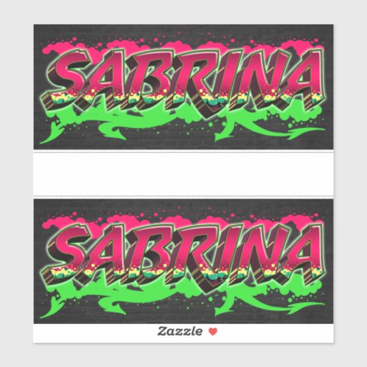 Sabrina Vorname Name Graffiti Aufkleber Sticker シール (シート)