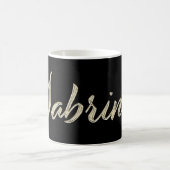 Sabrina white gold Handwriting Tasse Kaffeetasse コーヒーマグカップ (中央)