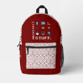 Sac à dos Architect Stuff プリントバックパック (正面)